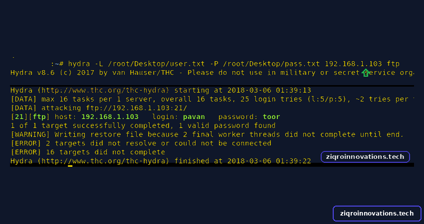 Password Cracking: FTP